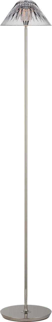 Blaze 55" Floor Lamp in Polished Nickel with Clear Crystal