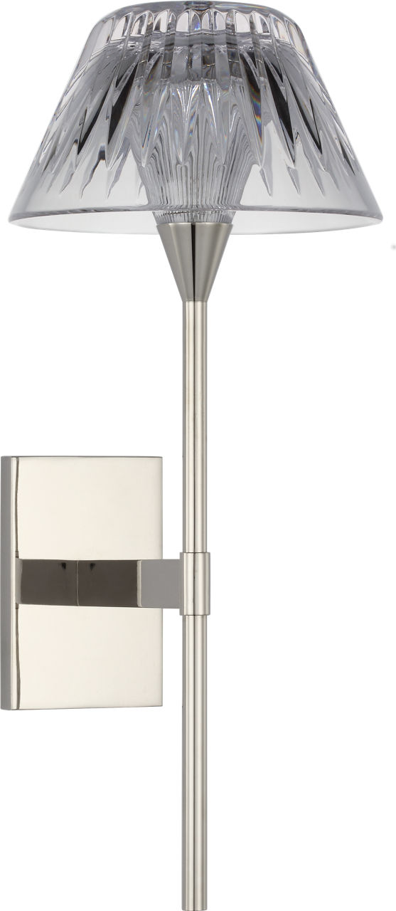 Blaze 14" Sconce in Polished Nickel with Clear Crystal