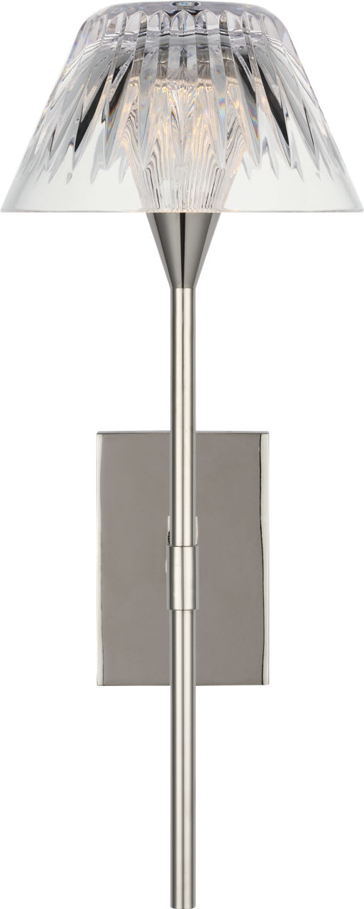 Blaze 14" Sconce in Polished Nickel with Clear Crystal