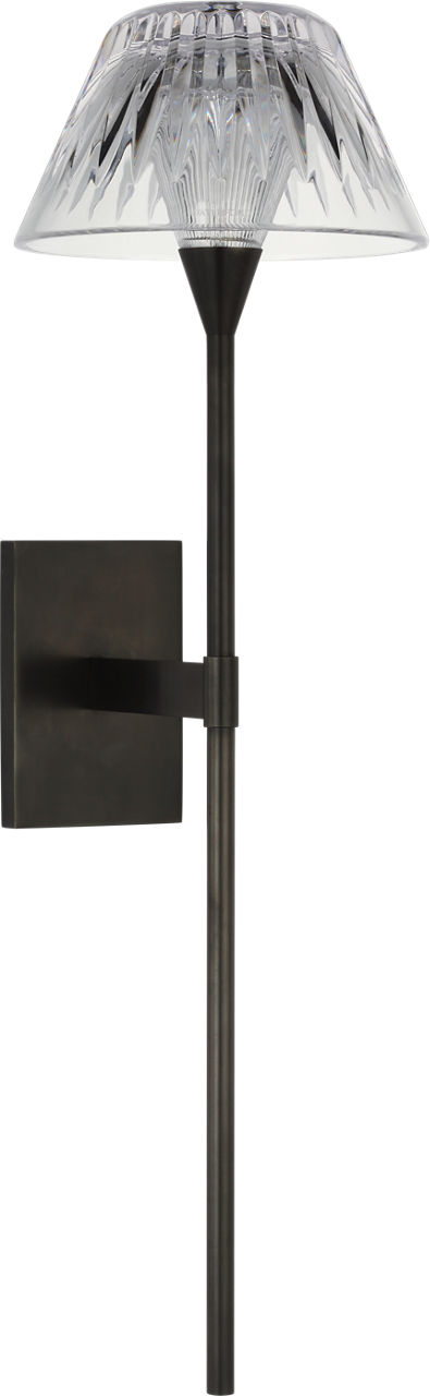 Blaze 19" Tail Sconce in Bronze with Clear Crystal