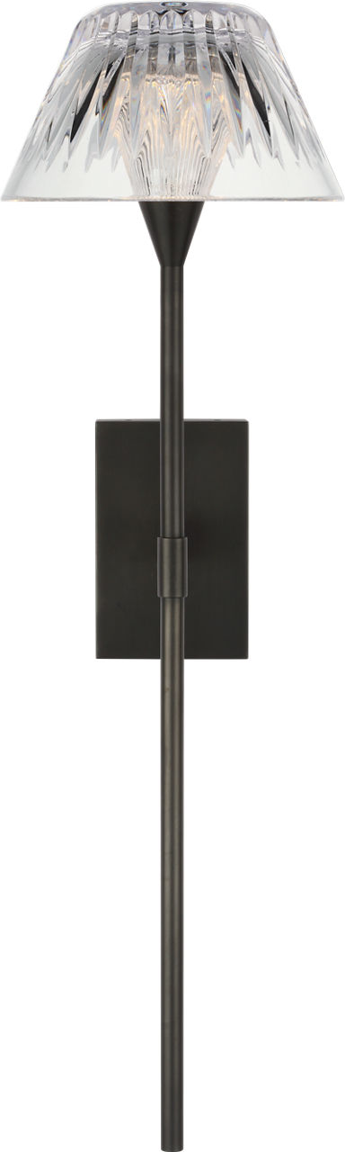 Blaze 19" Tail Sconce in Bronze with Clear Crystal