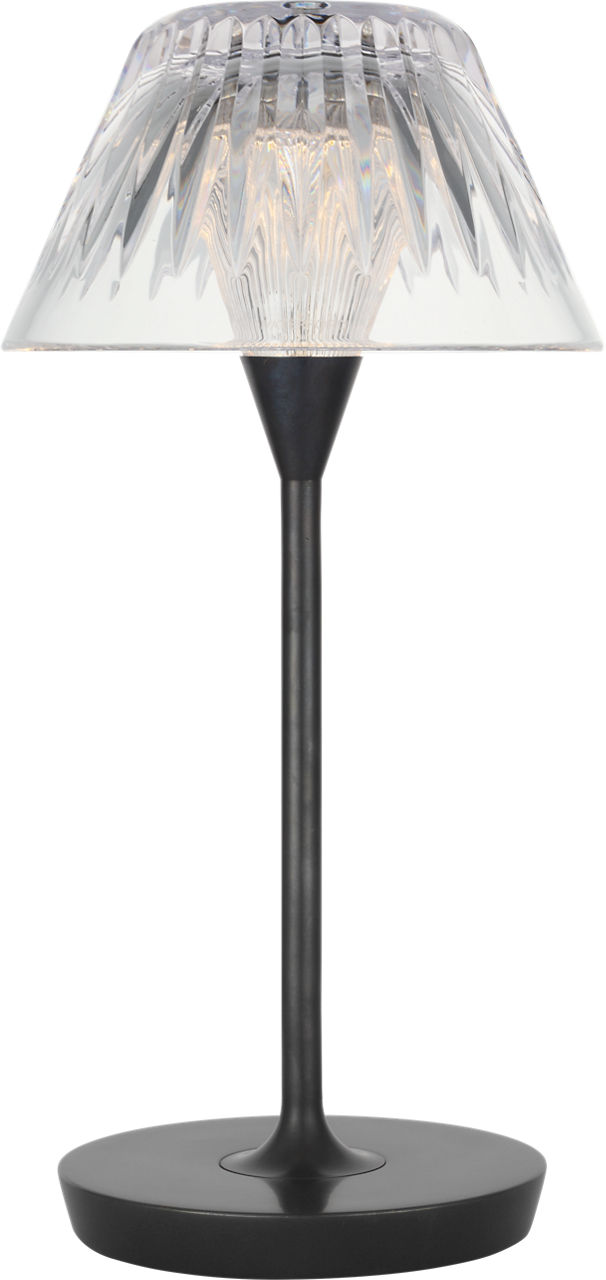 Blaze 12" Rechargeable Table Lamp in Bronze with Clear Crystal