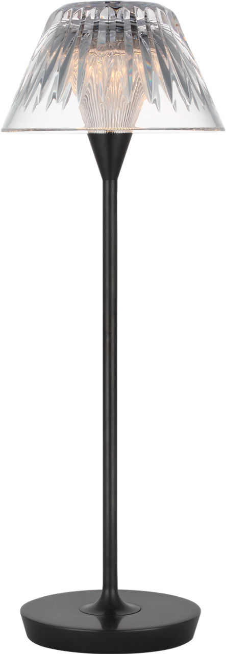 Blaze 16" Rechargeable Table Lamp in Bronze with Clear Crystal