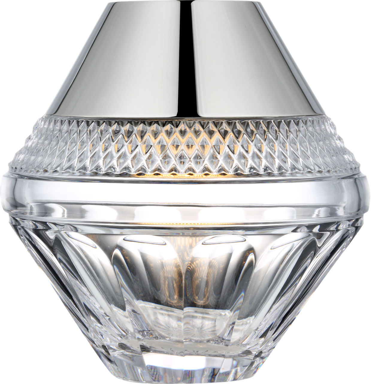 Copper Coast 5" Rechargeable Accent Lamp in Polished Nickel with Clear Crystal