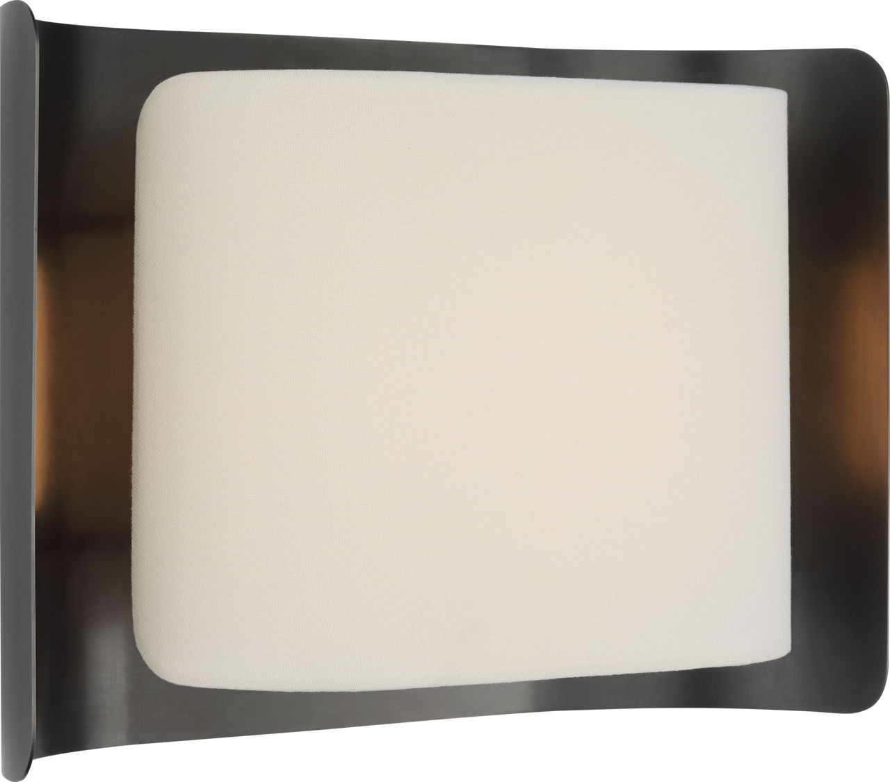 Penumbra 10" Wide Sconce in Bronze and Linen