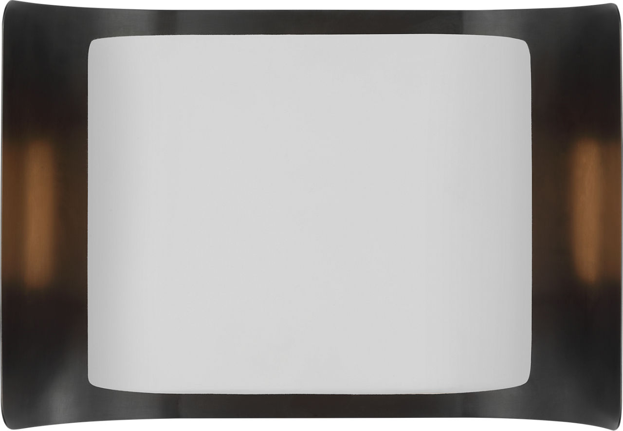 Penumbra 10" Wide Sconce in Bronze and White