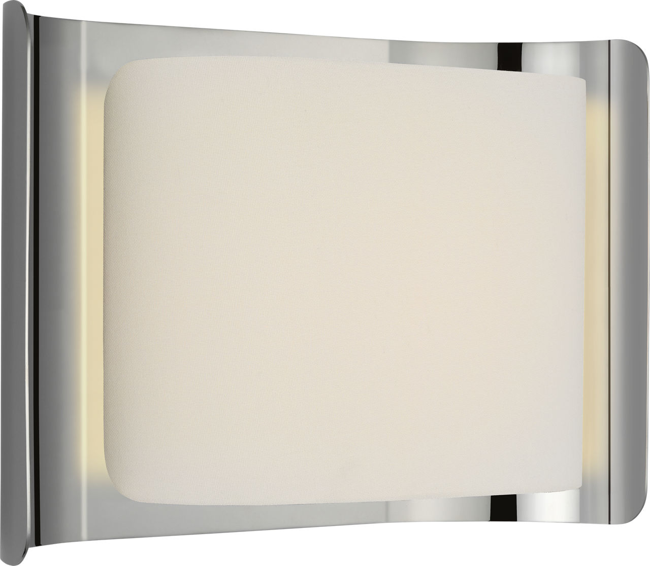 Penumbra 10" Wide Sconce in Polished Nickel and Linen