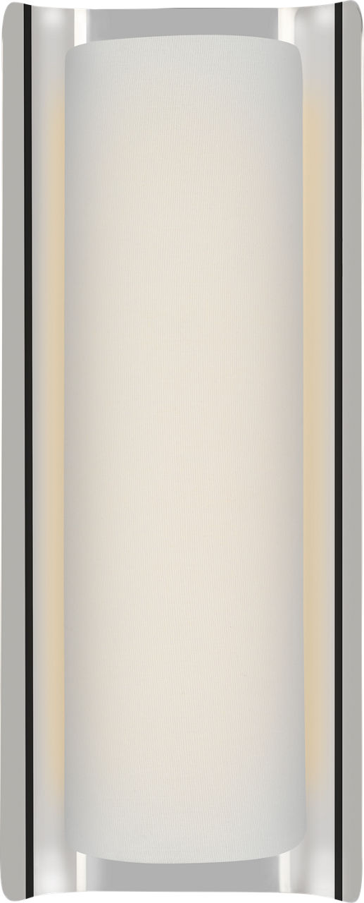 Penumbra 15" Sconce in Polished Nickel and Linen