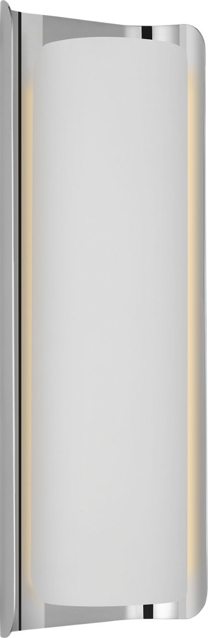 Penumbra 15" Sconce in Polished Nickel and White