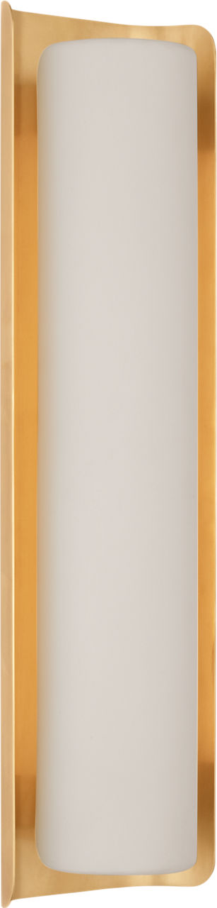 Penumbra 21" Sconce in Hand-Rubbed Antique Brass and White