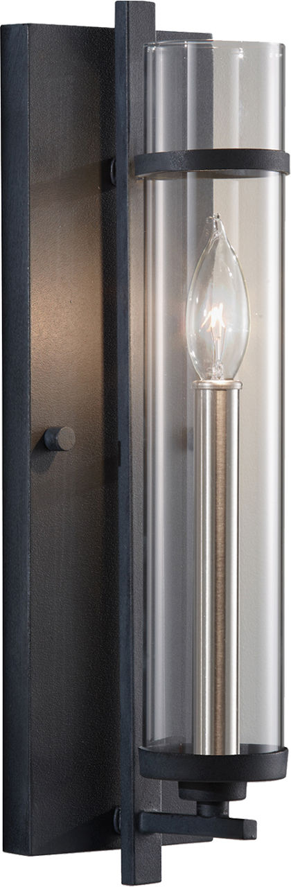 Ethan Wall Sconce Antique Forged Iron / Brushed Steel