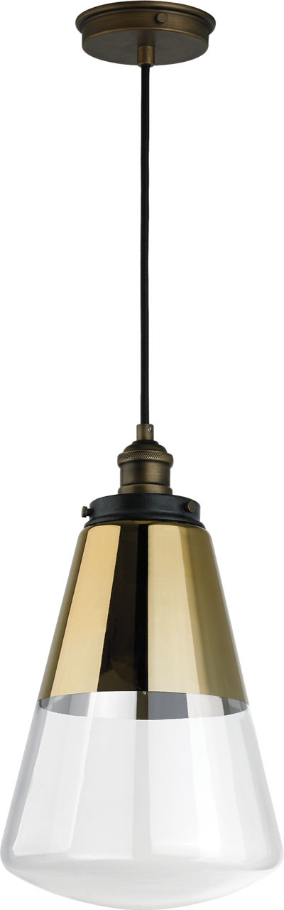 Waveform Pendant Painted Aged Brass / Dark Weathered Zinc