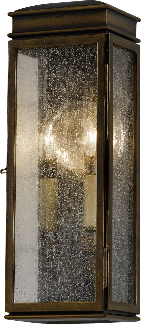 Whitaker Small Lantern in Astral Bronze with Clear Seeded Glass